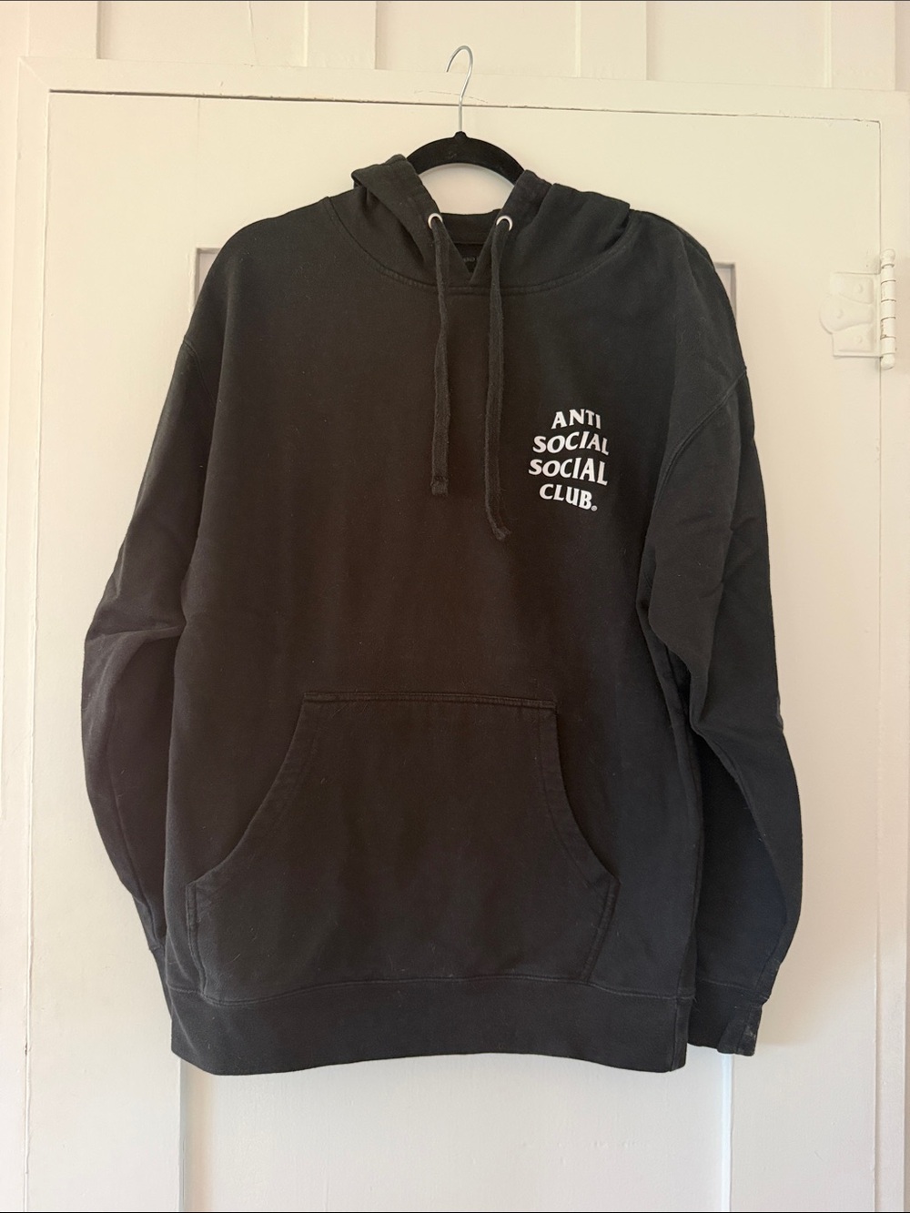 Anti Social Social Club Black Pullover Hoodie with Chest Logo